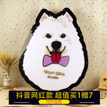 Dog signature board book sign-in frame Tree Table book wedding ceremony birthday annual meeting business layout love wood chip creativity