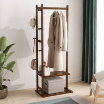 Nordic Style Hung Hanger Room Corner Full Solid Wood Cloister Stand Floor Bedroom Indoor Wood Hung Clothes Rack