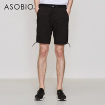 Asobio mens sports shorts mens five-point pants summer fashion easy to ride the trend elastic waist head mens shorts pants