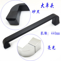 Large rounded corner shower room handle black bright face large single head stainless steel armrest generous tube glass bathroom handle 5