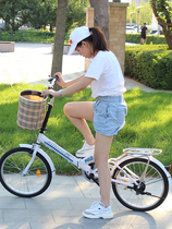 Official foldable bicycle female ultra-light portable bicycle small wheel 16 inch 20 work speed change adult