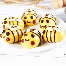 Buzzing bees milk yellow bag 20 frozen pasta children cartoon steamed buns delicious breakfast snacks semi-finished products