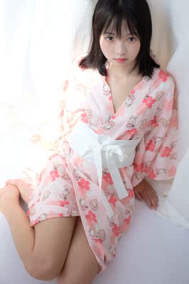 浴衣超舒服！粉粉嫩嫩的很好看鸭