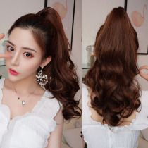 Wig Ponytail grab clip style Ladies long curly hair Big wave temperament braids Natural realistic strap twist hair piece