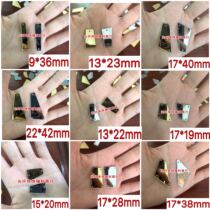 Multi-specification shaped flat-bottomed hand-sewn drill Latin dance suit Wedding dress sewing drill DIY acrylic white mirror drill