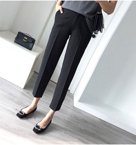 Western dress pants female spring and autumn display slim 90% Western pants small foot pants Summer thin section Large code Career straight cylinder loose smoke pipe pants