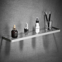 304 stainless steel brushed bathroom pendant single-layer mirror front frame Glass shelf Wall-mounted bathroom cosmetics table