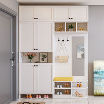 Minimalist modern shoe cabinet Home doorway Xuanguan cabinet clothes hat integrated large capacity multifunctional living room storage cabinet Customized