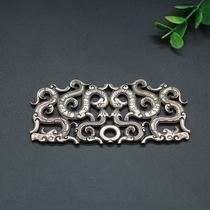 Ancient Play Miscellaneous White Bronze Old Silver Smith Hollowed Xianglong Double-sided Pendant Small Pendulum Piece Home Decoration Handicraft