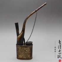 Vintage pure copper vintage hookah bucket filter hookah hookah bag old copper hookah bucket collection ornaments