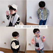 Tong Tong Ma Boys and Girls Korean version of loose cotton vest baby inner belly vest childrens color vest winter dress