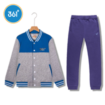 361 childrens clothing two-piece set middle and large childrens 2021 summer new 361-degree childrens jacket trousers sports suit