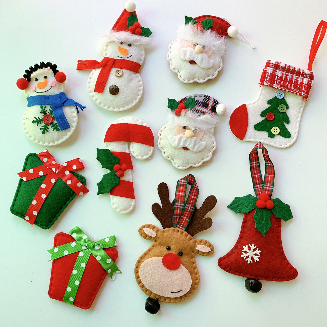 圣诞挂饰系列 巨可爱毛毡质感圣诞挂饰 圣诞 雪人 鹿挂饰