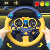 Children's steering wheel toy simulation driving a co-pilot driving a car to drive a child 23 early to teach puzzle