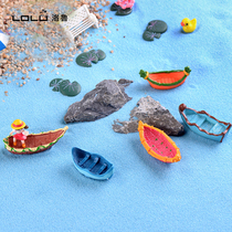 Dream boat DIY scene accessories Micro-landscape resin ornaments