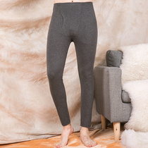 Youth autumn pants in one piece of cotton wool pants tight winter bottoming slim warm underwear high waist mens trousers