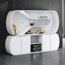 Office Furniture Archive Information Cabinet Brief Fashion Modern Bookcase White Baking Varnish Cabinet Floor Display Case