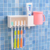 Japan KM creative toothbrush holder Toothpaste mouthwash cup tooth cup shelf Bathroom wall-mounted paste shelf