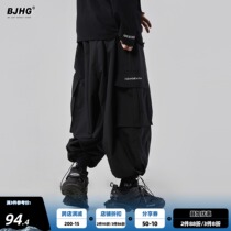 Autumn High Street straight overalls mens Japanese Tide brand loose OVERSIZE function trousers INS casual pants