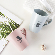 ins Simple couple mouthwash cup plastic creative wash cup set convenient household three or four family brushing cup