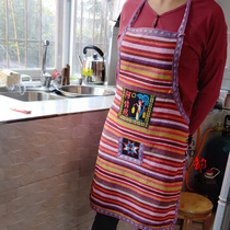 Yunnan ethnic style Ashima embroidered apron waist Kitchen restaurant mother apron apron hotel work clothes