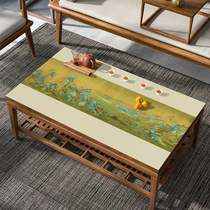 New Chinese table cloth anti-oil and waterproof leather table cushion pvc Chinese wind tea table office desk face cushion