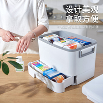 Family medicine box Small medicine box Full set of first aid box Portable emergency medical box Household large capacity storage box