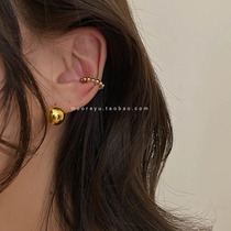 Mooreyu Japan-ROK brief Pure Color Gold Pearl Earl Clip Womens Temperament Without Earlyhole Pure Silver Earl Accessories to Europe and America