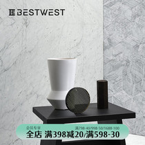 BEST WEST Creative Black and White Ceramic Vase Ornaments Living Room Dining Table Dried Flower Inserts Vase Ornaments