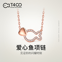 T400 clownfish necklace 2021 new female sterling silver light luxury niche design sense brand clavicle chain gift