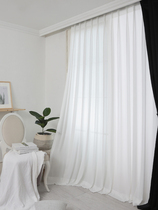 w white light transmission opaque man fashion curtains loft thickened genuine silk sins yarn curtain magic sticker living-room floating window thickened