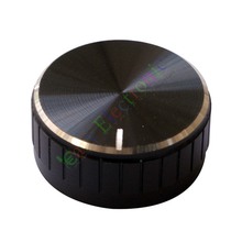 Black knob cap for 6mm handle power amplifier volume adjustment switch potentiometer knob switch 40x17mm