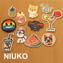 NIUKO accessories exquisite hot adhesive cloth stickers clothes patch childrens clothing cartoon cloth label cute embroidery label
