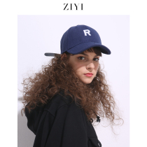  ZIYI autumn and winter baseball hat female street fashion trend ins cap black Korean version wild blue student