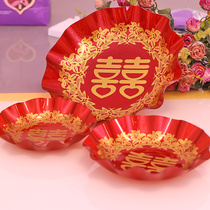 Wedding wedding supplies creative acrylic fruit plate Dried fruit plate Happy candy candy plate thickened fruit plate