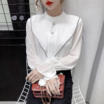 Womens Clothing 2020 Fall New Fashion Design Sensation Small Crowdcollar Snowspinning Shirt Woman Outside Wearing Long Sleeves