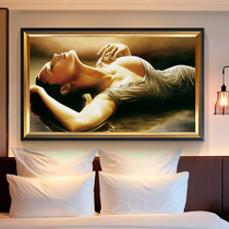 Charismatic American decorative painting light luxury hotel mural bedroom bedroom head atmospheric hanging model art oil painting
