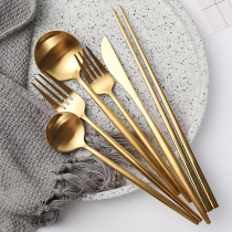 304 stainless steel Western tableware knife and fork spoon three-piece set full set of steak knife and fork two-piece set for household tableware