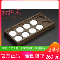 Old Money House. Black walnut 10 pieces packed with 45mm. round box silver dollar ancient coin solid wood gift display box collection box