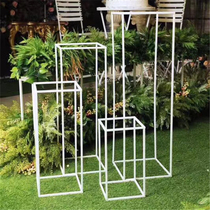 2018 New wedding props wrought iron ornaments wedding geometric box decoration forest decoration creative rectangle