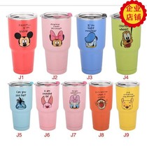 Thermos cup large capacity portable female cute big belly travel extended adult cold drink men and women cold cup ice cup ice Cup