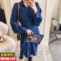 2021 new autumn winter gestation women dress in autumn dress with dress 100 hitch a couple of two wearing fayo fashion French style temperament famous