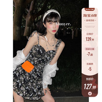 Barbie Aunt Style Broken Flowers Dress dress Women Summer New design Temperature Sensitive Soft Wind Tea Hysteria Dress Picnic Pendant With Skirt