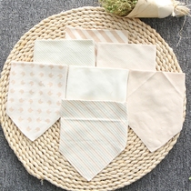 2 colored cotton baby cotton saliva towel baby triangle button newborn bib pocket children scarf head scarf