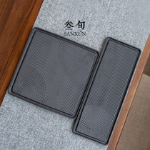 Thirty-year-old dry landscape black pottery tea tray Japanese dry foam table ceramic tray household simple kung fu tea set small tea tray