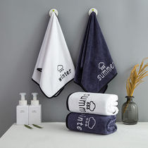 Water Absorbent Towel Is Softer Than Pure Cotton Soft Without Hair Wash Face Home Super Strong Pure Color Male And Female Thickened Face Towel Dry Hair Towel