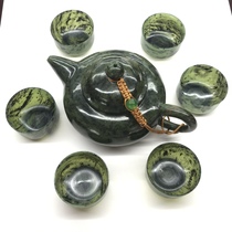 Wine Springs Night Light Cup Qi Lian Jade Boutique Tea Set Old Pit Material Light Pot Suit Wu Shan Mandarin Jade Ink Jade Tea Ware