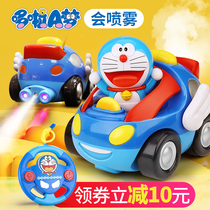  Doraemon spray remote control car toy boy rechargeable remote control racing car childrens baby electric car model 3 years old