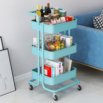 Modern minimalist trolley movable kitchen shelf living room bathroom floor-to-floor multi-layer storage rack
