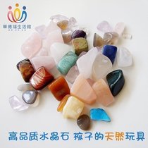 Waldorf toy play stone Pink crystal Crystal stone childrens gifts each bag about 200g